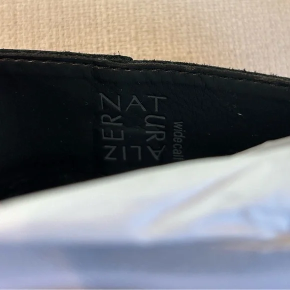 NIB Naturalizer Women's Fae Knee High Boot Black Leather Wide Calf Heeled Size 6 - Picture 9 of 16